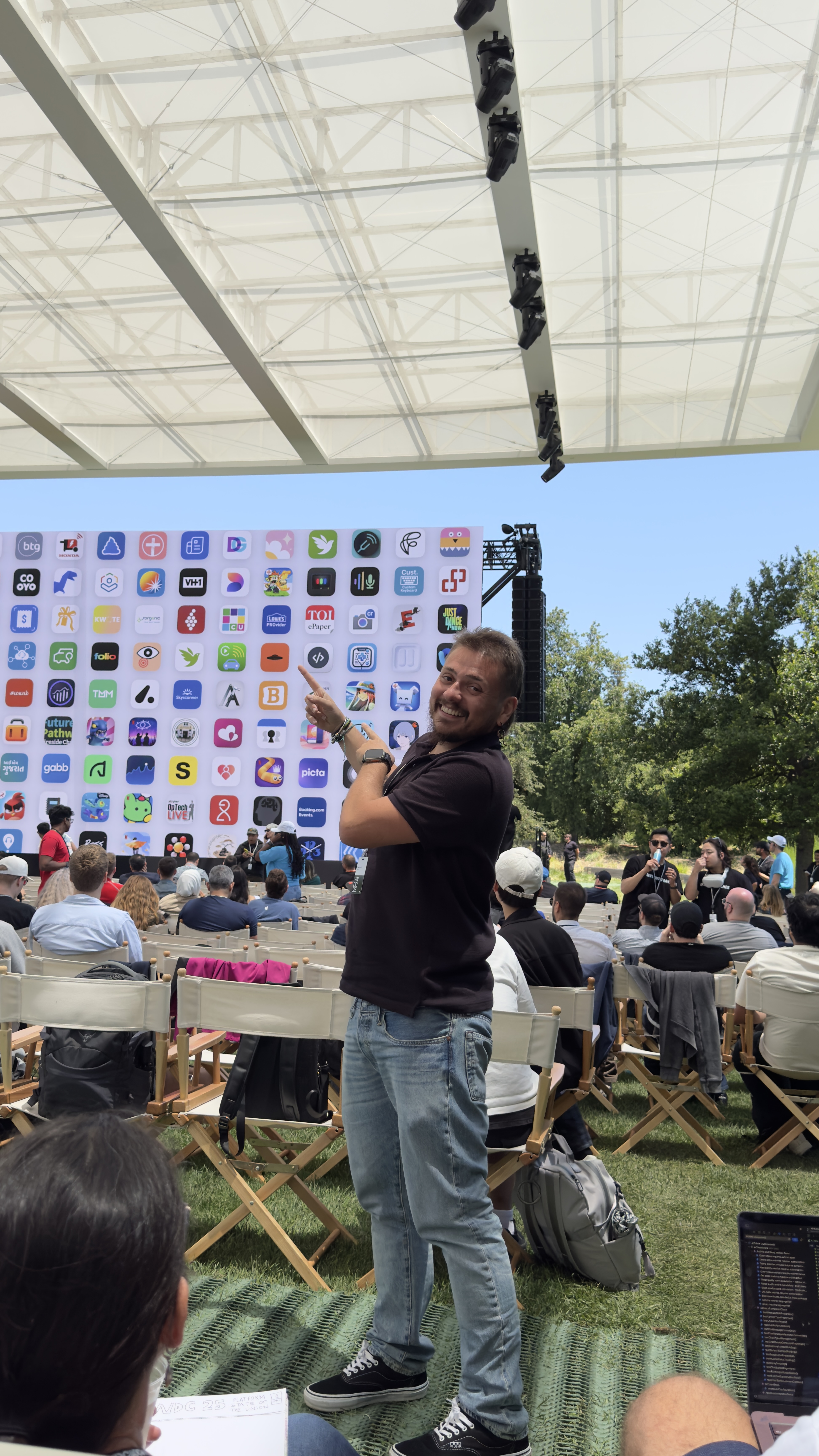 Backtrack app icon featured on the WWDC developer mural at Apple Park